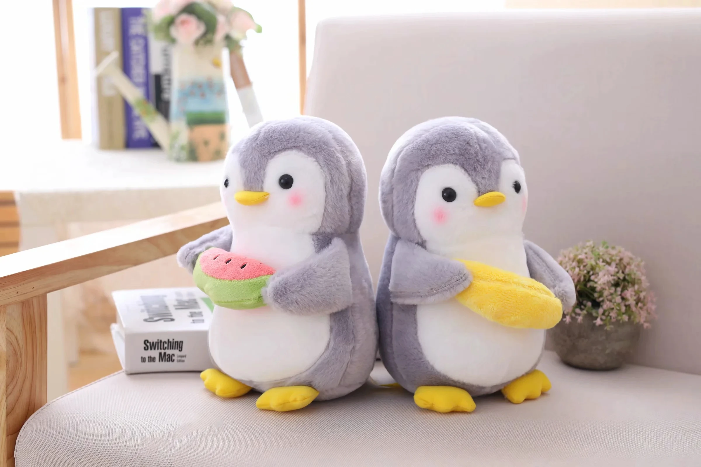 Kruti Cute Creative Penguin with Carrot Soft Toys 45cm, Gray