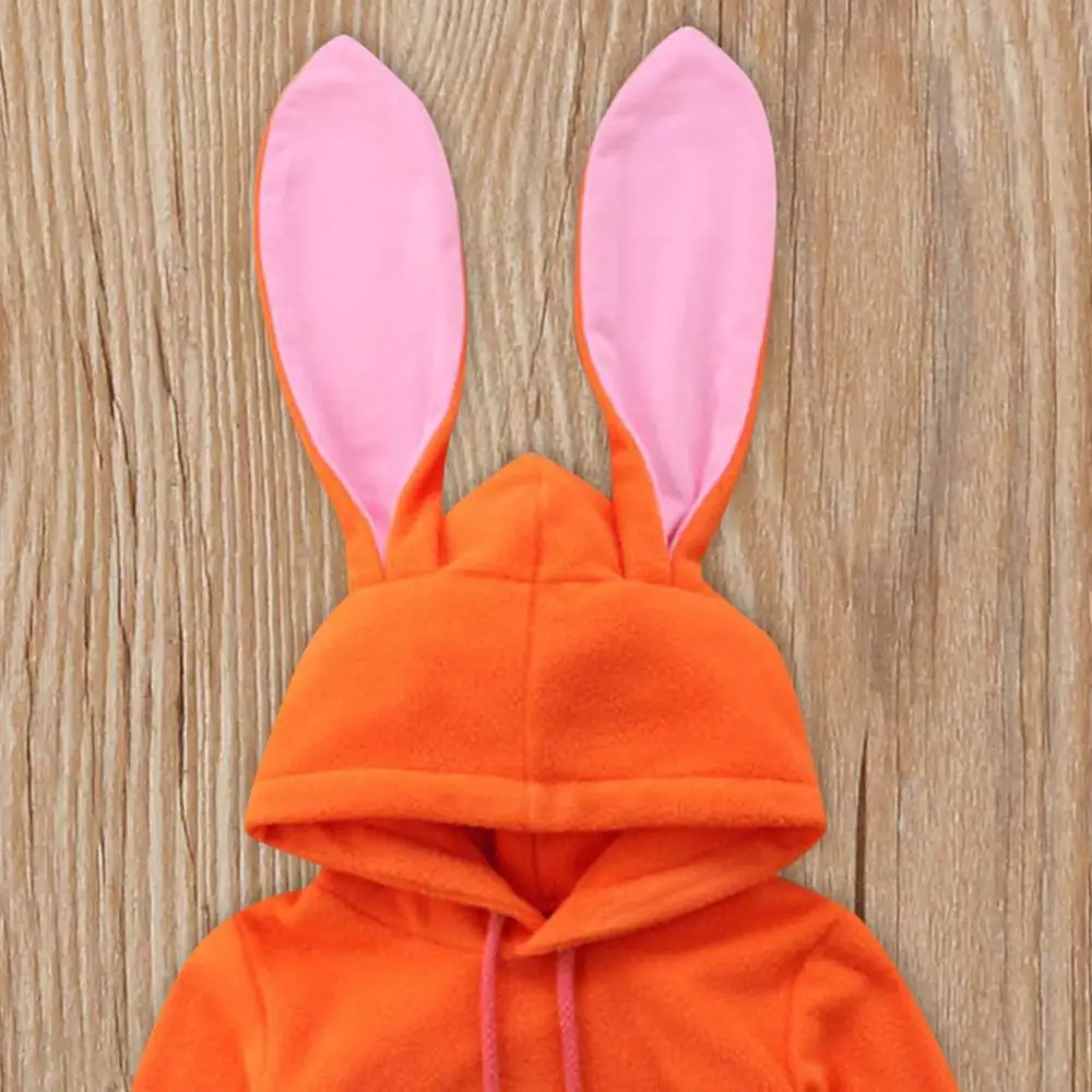 Toddler Baby Girls Boys Long Sleeves Cartoon Rabbit Ear Hooded Cute Sweatshirts Children Autumn Fashion Tops With New Brand