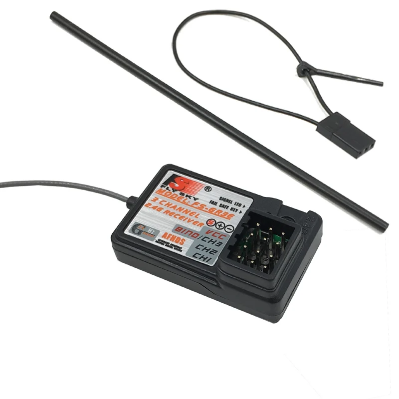 

Flysky FS-GR3E 3 Channel 2.4G GR3E Receiver with Failsafe GT3B GR3C Upgrade for RC Car Truck Boat GT3 GT2 Transmitter