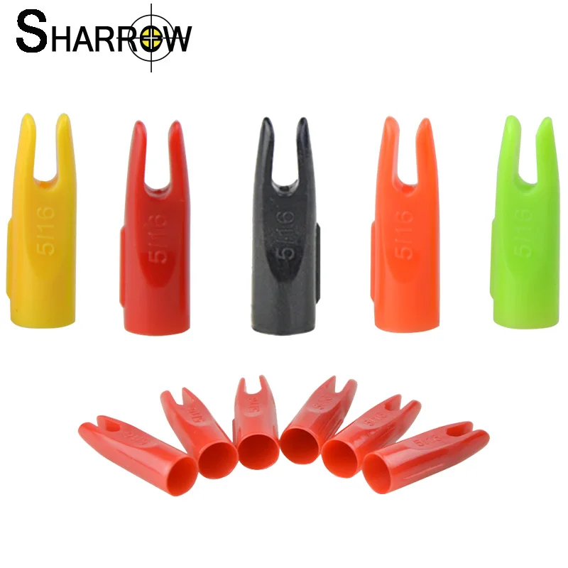 

30pcs Archery Arrow Nock OD 8mm Applicable Wooden Arrow Shaft Diameter 7mm 5 Colors Hunting Shooting Training Accessories