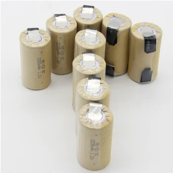 

akkumulator sub C battery NICD 2200mAh SC batteries flat top 1.2V soldering tape welding tabs akkus for electric drills for B&D