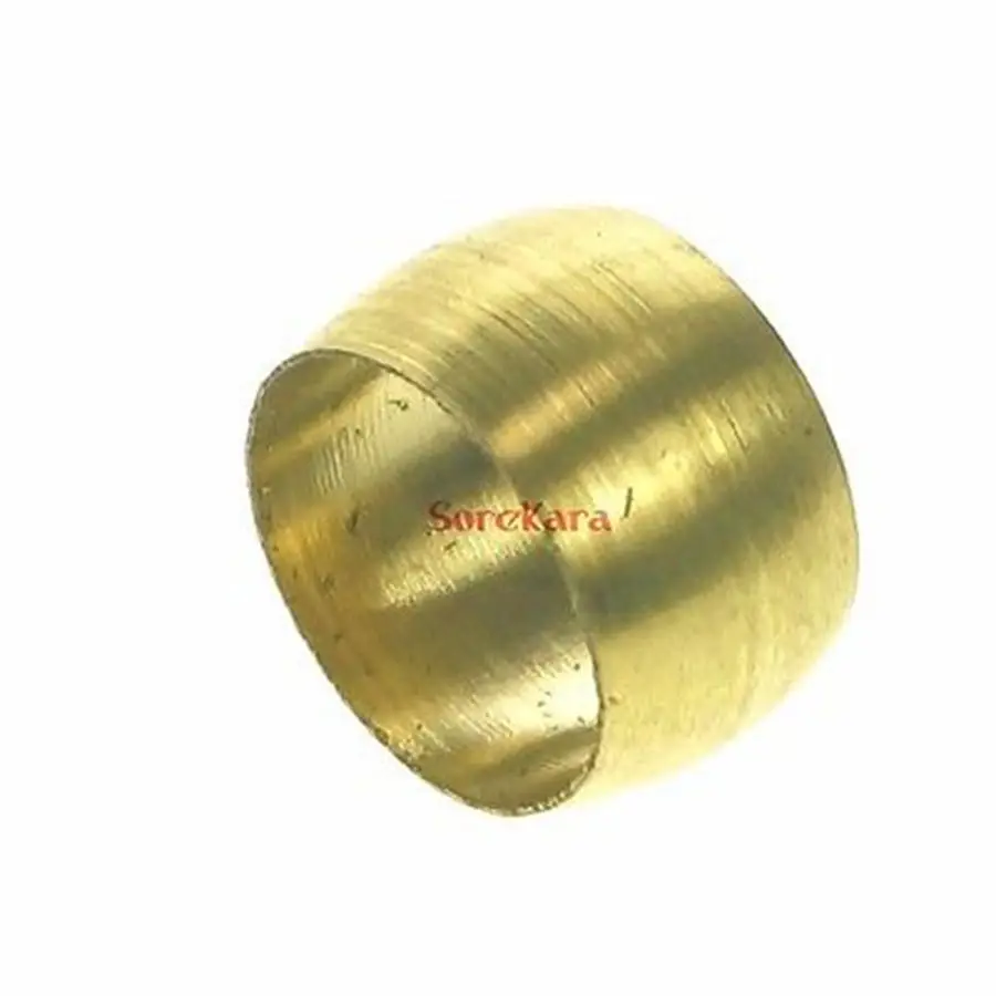 4mm Hole Dia Brass Compression Sleeve Ferrule Ring O8S3 20X 