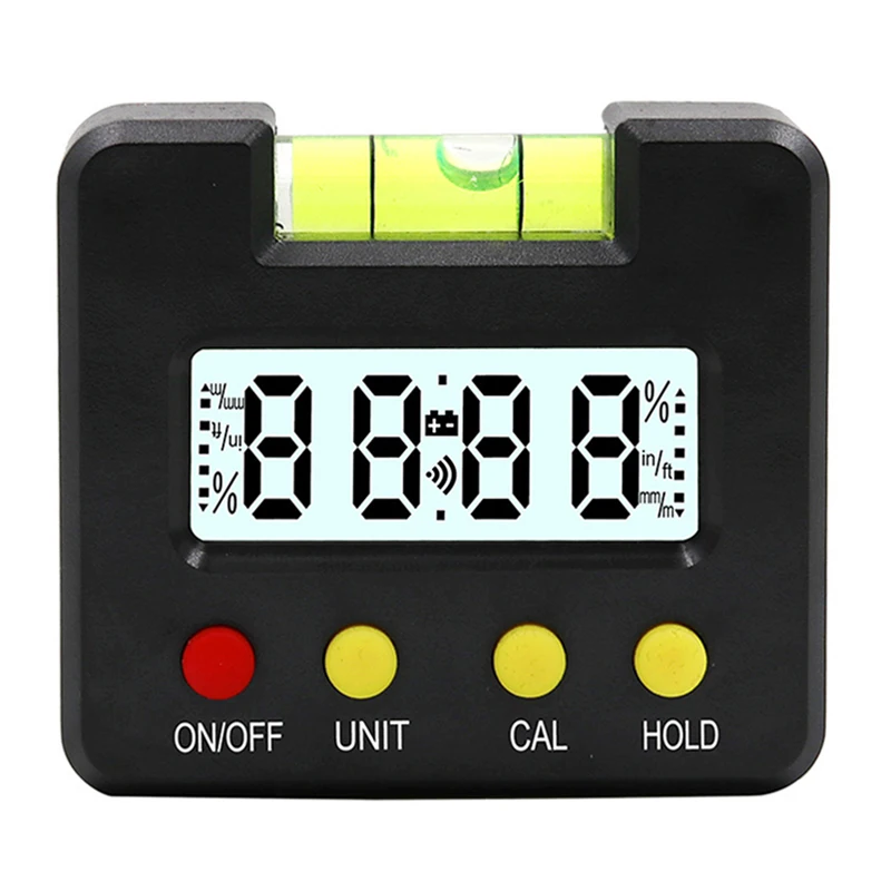 Electronic Angle Meter Protractor Level Ruler Digital Angle Finder Inclinometer with Horizontal Bubble Angle Flip Measurement