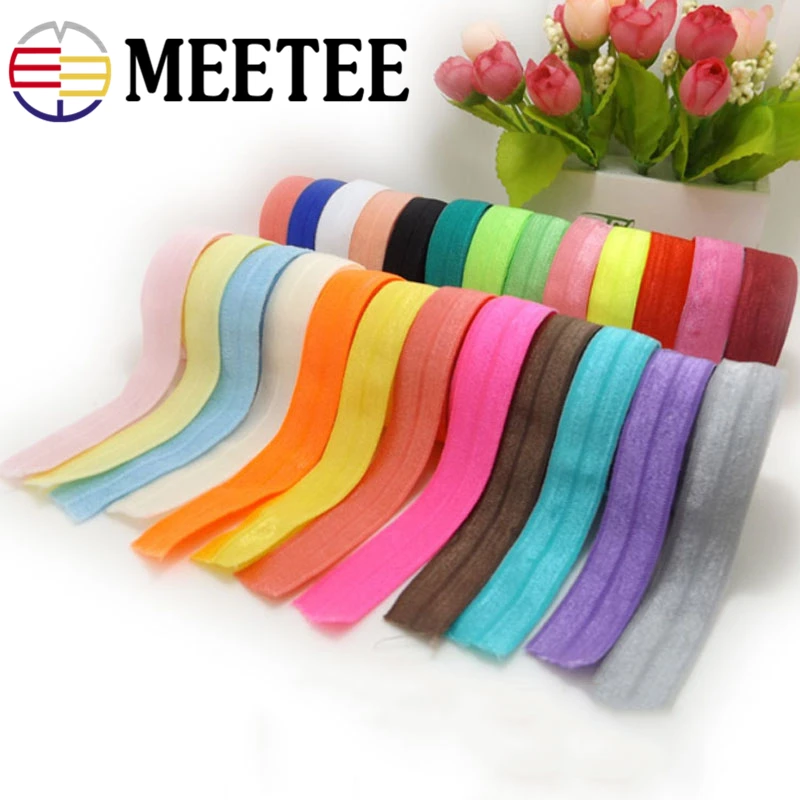 Эластичная лента Meetee 22 м 15 мм яркая для волос нейлоновая украшение головы