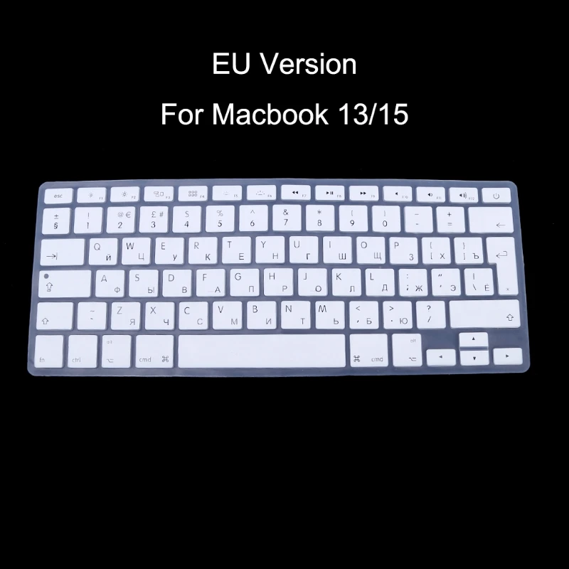 

EU Version Russian Keyboard Silicone Skin Cover For Apple Macbook Air Pro 13 15 95AD