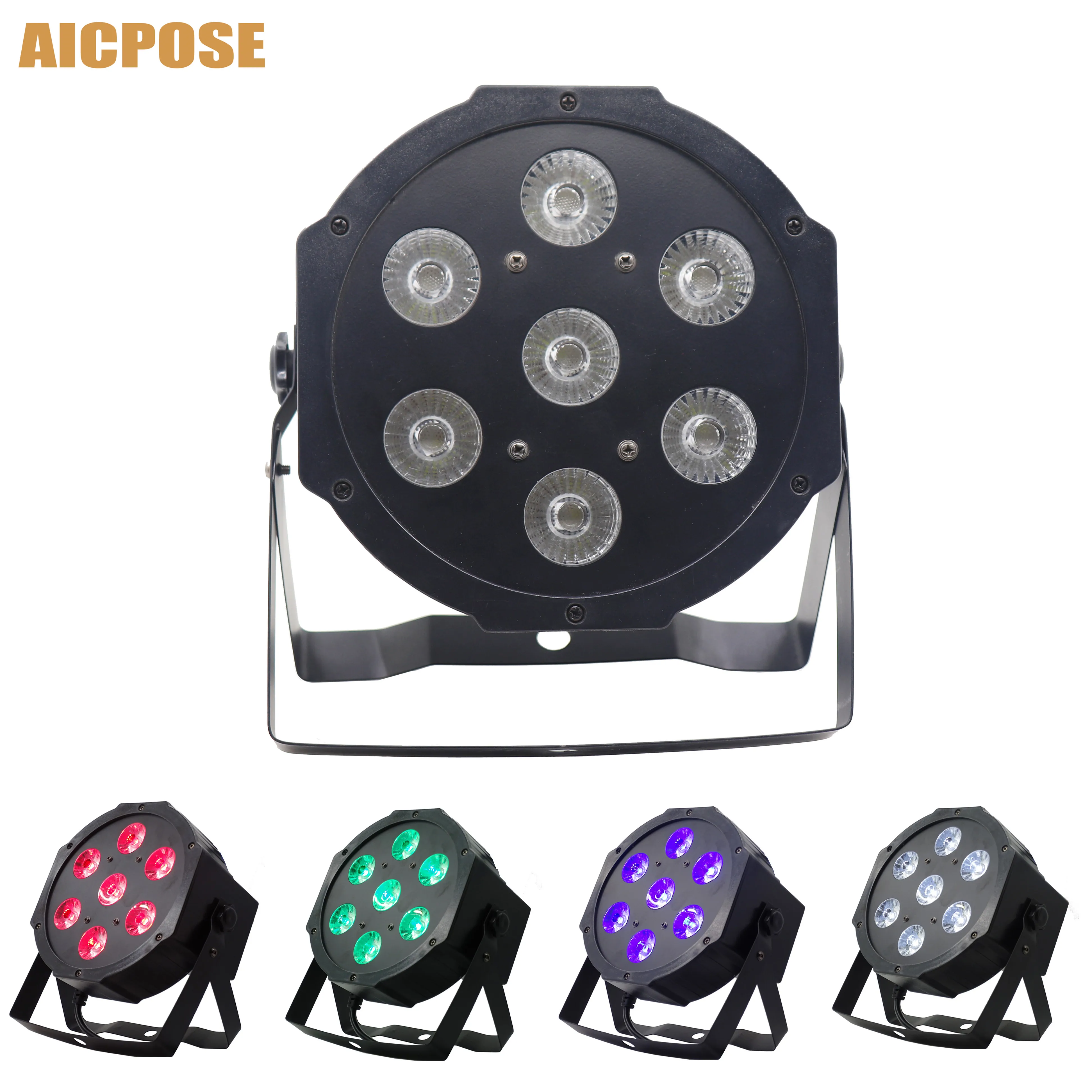 

7x12W RGBW 4IN1 LED PAR dmx512 disco lights Colorful stage dyeing lamp flat par light wall washer 7*12W PAR