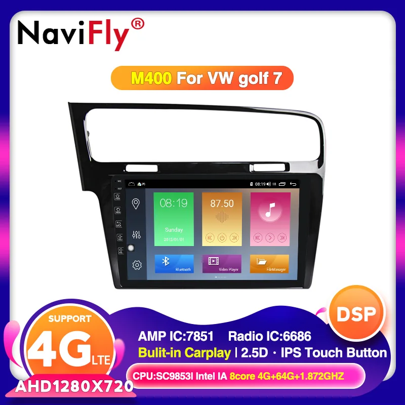 Android 10 2.5D IPS DSP автомобильный радиоприемник с навигацией GPS мультимедийный плеер