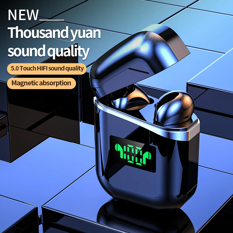 

2020 New TWS Wireless Bluetooth Earphones with LED Display Mic Earbuds HIFI Stereo Music Headset Gamer IPX7 Waterproof Headset