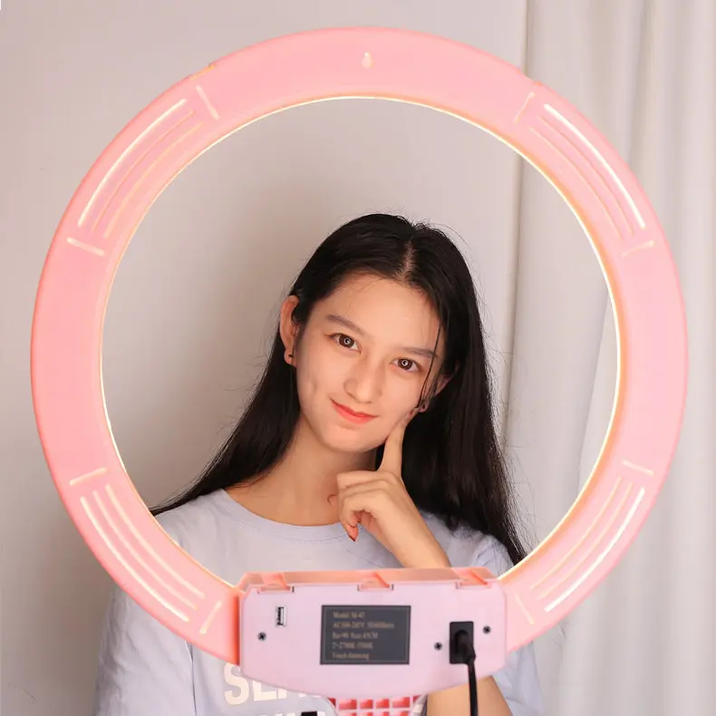 

Led18-Inch Live Flood Lamp Anchor Beautification Light Skin Rejuvenation Photography Ring Light Filming Desktop Stand Fill Light