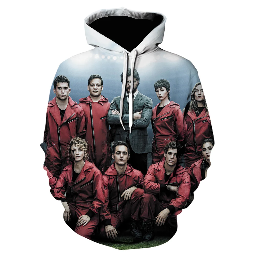 Прямая поставка 2020 Горячая Для мужчин's толстовка La Casa De Papel Толстовка толстовки