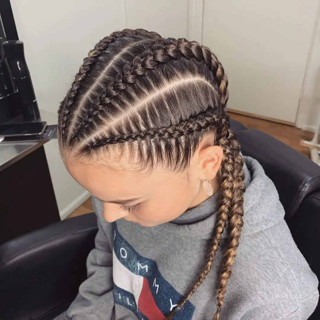 blonde wig with braids