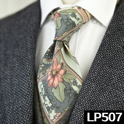 LP507 Классические разноцветные мужские галстуки с геометрическим рисунком Пейсли, шелк,, уникальные, ручная работа - Цвет: LP507