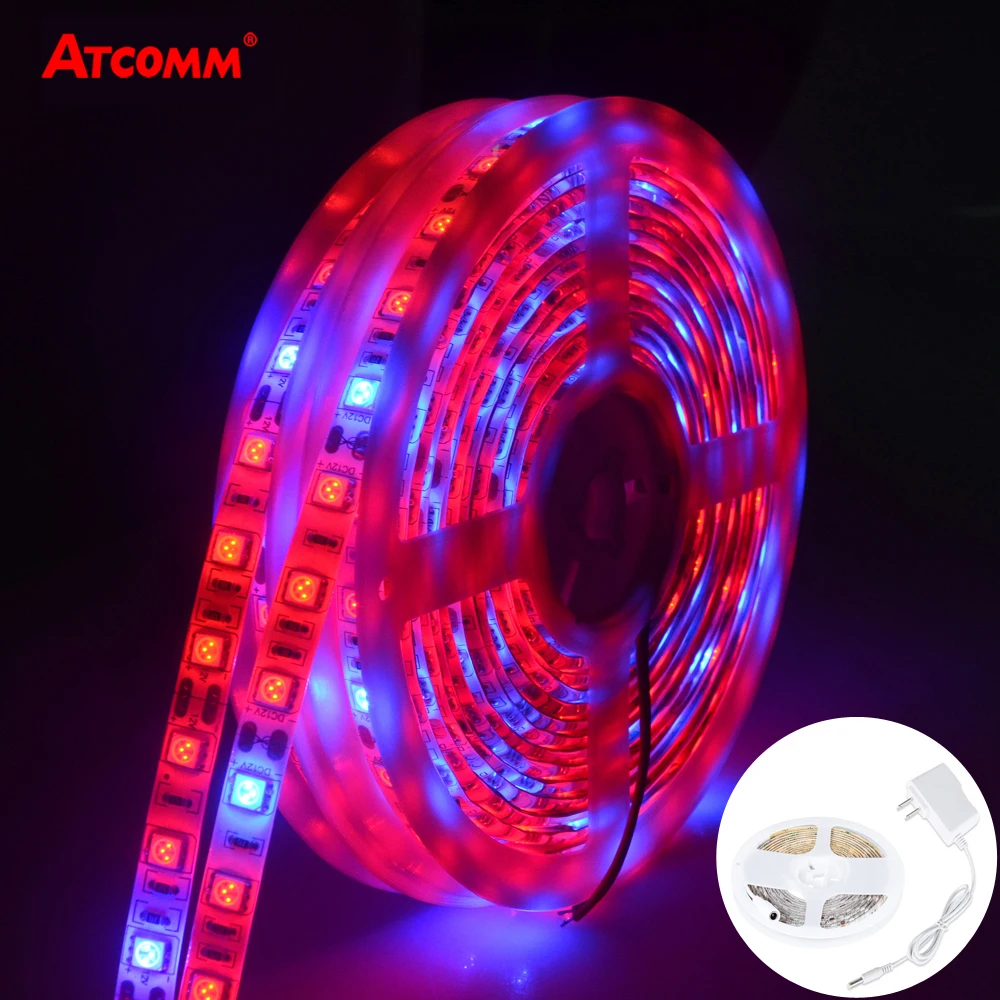 

Full Spectrum Phyto Lamp 1m 2m 3m 4m 5m LED Grow Lights 5050 12V 60LEDs/m Diode Strip Light Tape Growing Lamp For Plants Flowers