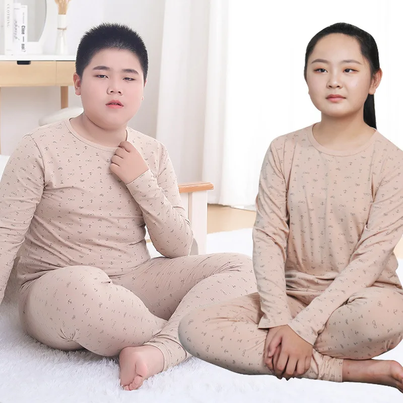 Boys Pajamas Winter Plus Size Children's Thermal Underwear Suit Yellow Warm  Girls Sets Casual Kids Long Johns Boy Homewear 12 Y - Long Johns -  AliExpress