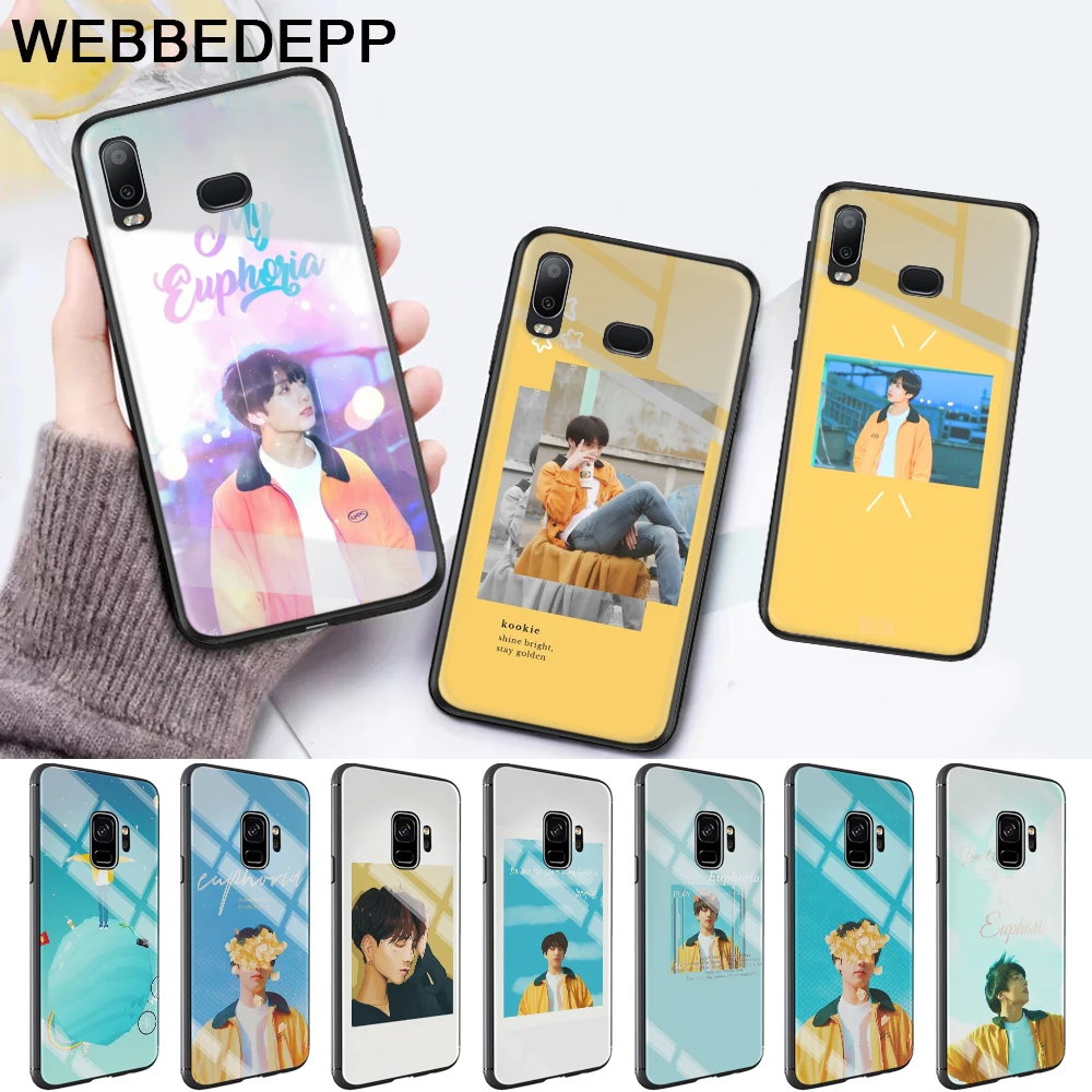 34 Вт Euphoria Jungkook KPOP человек стекло чехол для Samsung S7 край S8 S9 S10 плюс A10 A20 A30 A40 A50 A60 A70 Note
