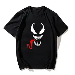 2019 модные персонализированные футболки с принтом Venom Человек-паук печатные черные футболки с круглым вырезом с короткими рукавами