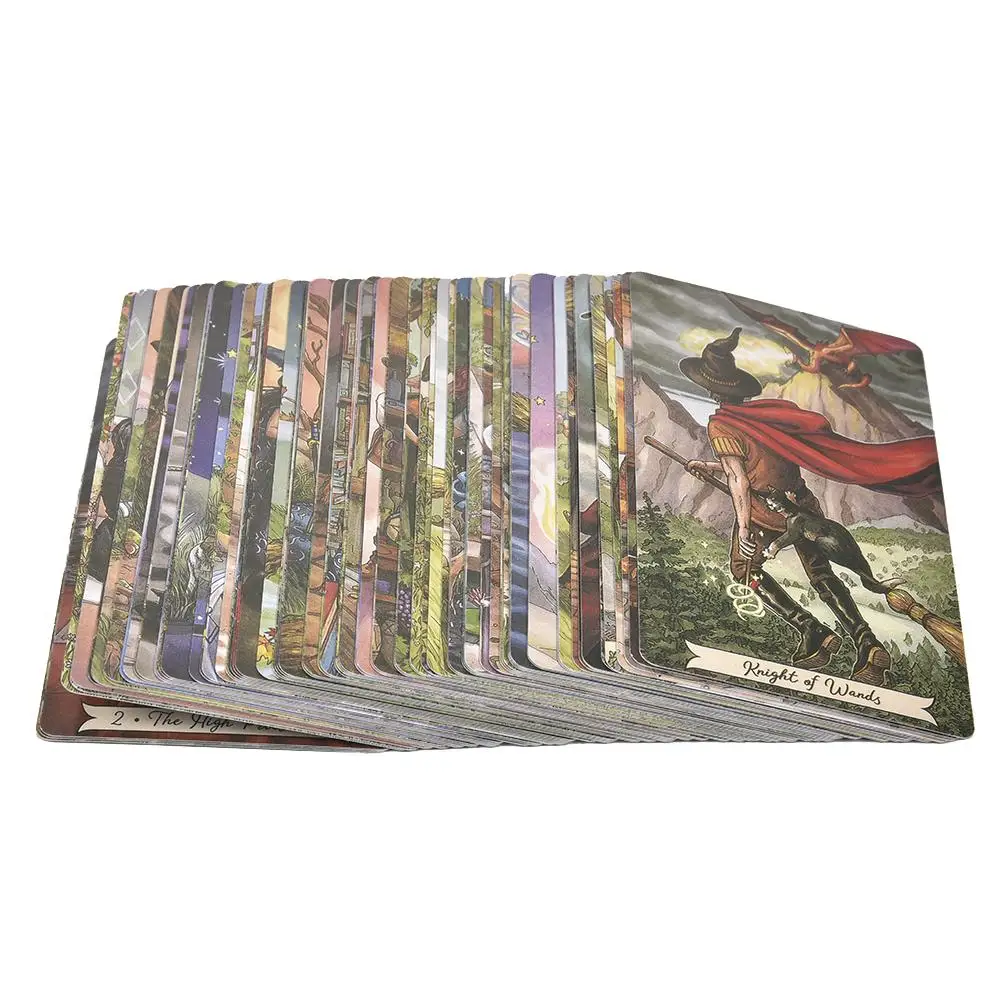 78PCS Everyday Witch Tarot Cards Deck Fate Divination Table Games Playing Card Family Party Entertainment 78PCS Everyday Witch Tarot Cards Deck Fate Divination Table Games Playing Card Family Party Entertainment