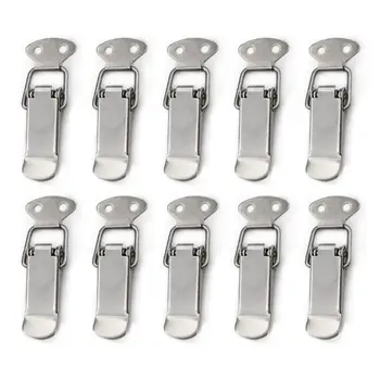 

10 Pcs Suitcase Chest Tool Box Locking A05 Spring Loaded Buckle Toggle Latch M0XC