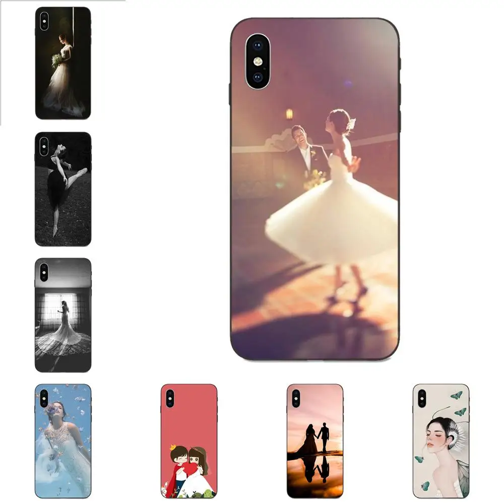 

Marriage Wedding Dress Love Butterfly Girl Pattern For Xiaomi Redmi Note 2 3 4 4A 4X 5 5A 6 6A 7 Go Plus Pro S2 Y2 TPU Covers