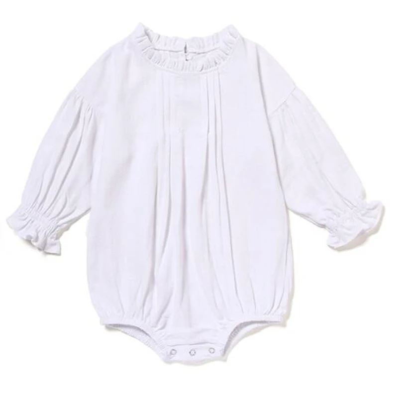 Baby Girl Clothes Long Sleeve Baby Clothing Jumpsuits 0-24M Cotton Linen Newborn Baby Girl Rompers Ruffle Flower Toddler Outfits baby bodysuit dress Baby Rompers