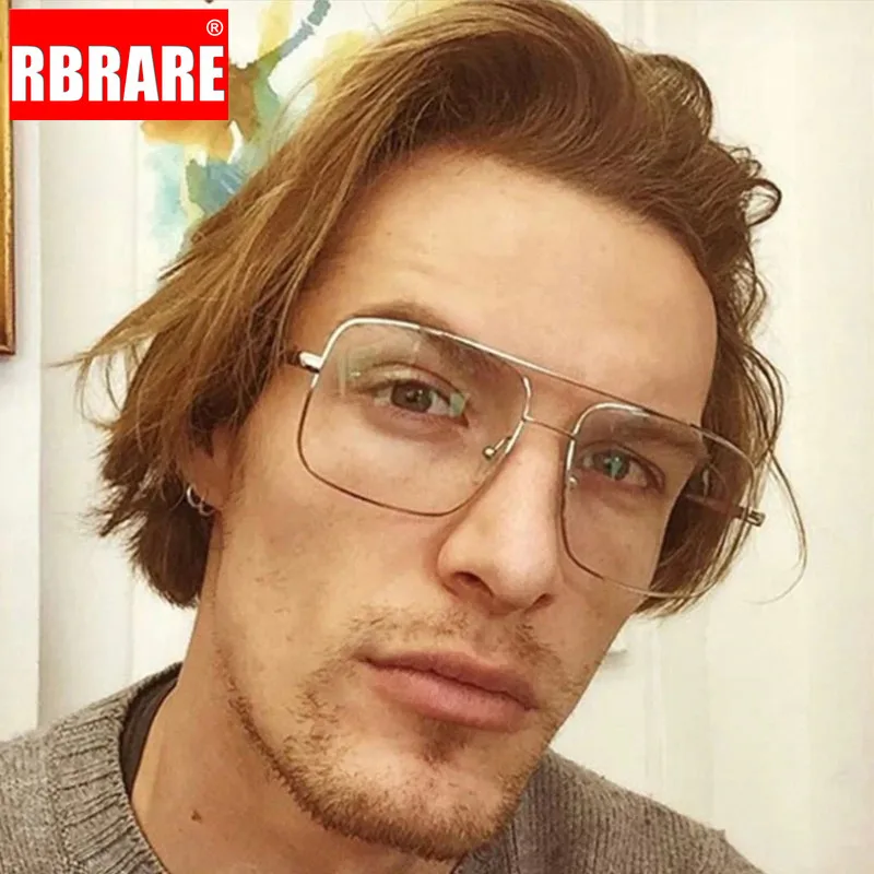 RBRARE, сплав, квадратные солнцезащитные очки с двойным лучом, женские, металлические, градиентные, розовые, солнцезащитные очки, Ретро стиль, зеркальные, негабаритные, солнцезащитные очки для мужчин