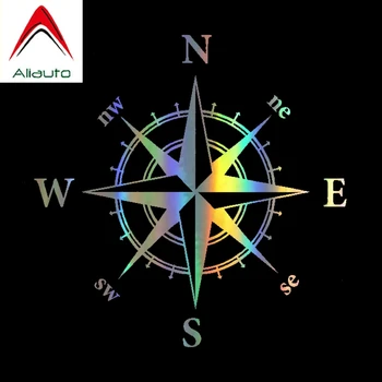

Aliauto Fashion Car Sticker Art Design Compass Auto Styling Waterproof Vinyl Decal for Subaru Golf 4 Mini Lada Peugeot,14cm*14cm