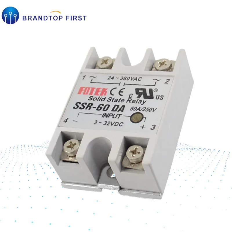 SSR-60 DA, твердотельные реле SSR 60DA 60A 3-32VDC/24-380VAC SSR-60DA