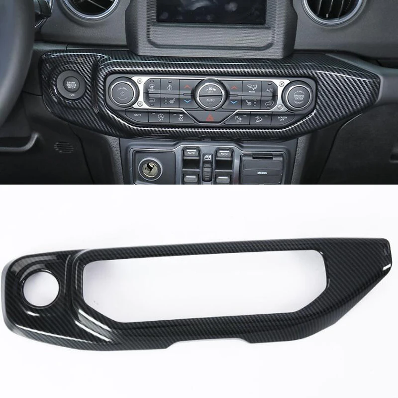 

For Jeep Wrangler 2018-2021 1PC Carbon Fiber ABS Car Air Conditioner Vent Outlet Cover Trim Car Styling