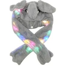 Милый коралловый флис Хэллоуин Рождество Пасхальный слон свет тела плюш шапка для животного с прыгающими ушами вечерние кепки подарок