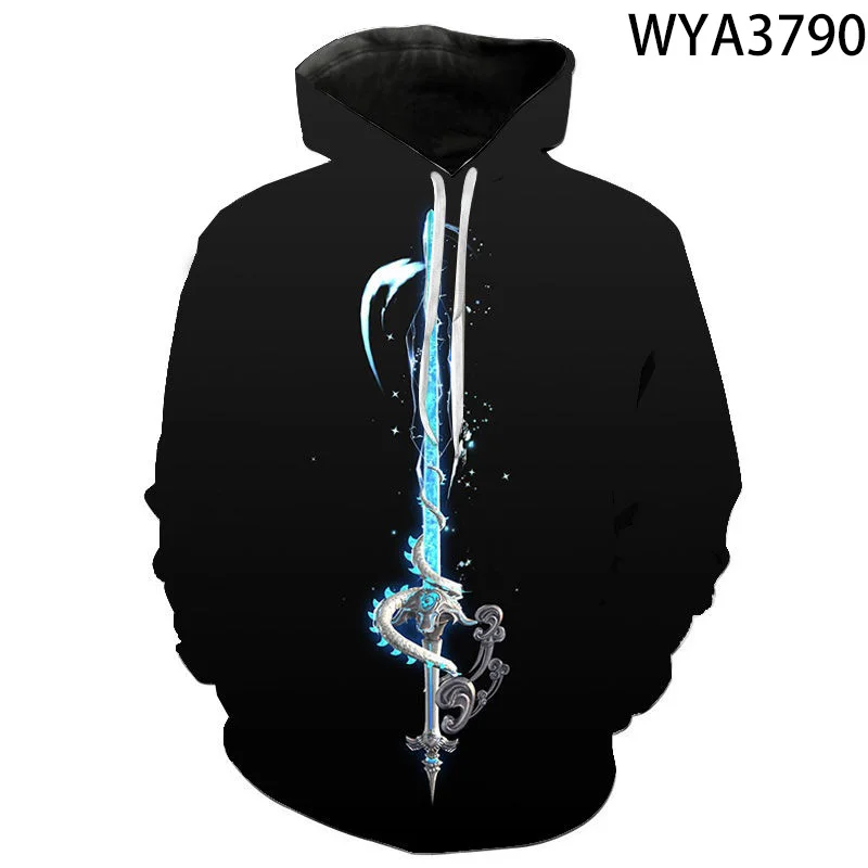 

New Fashion Sword Hoodies 3D Printed Men Women Children Sweatshirts Casual Boy Girl Kids Streetwear Pullover Long Sleeve Tops