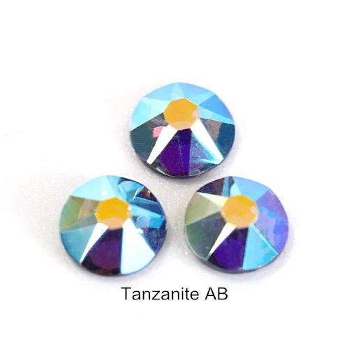 Лучшее качество 1440 шт больше цветов Стекло Горячая фиксация стразы 8 Большие 8 Маленькие стразы исправленное железо на одежда со стразами страз E7053 - Цвет: Tanzaite AB