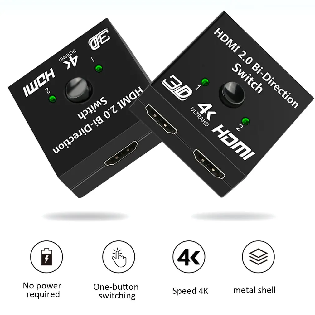 Hdmi 2 в 1 выход адаптер интеллектуальная двунаправленная поддержка 4 к Hdr Hdcp2.2 коммутатор компьютер внешние аксессуары