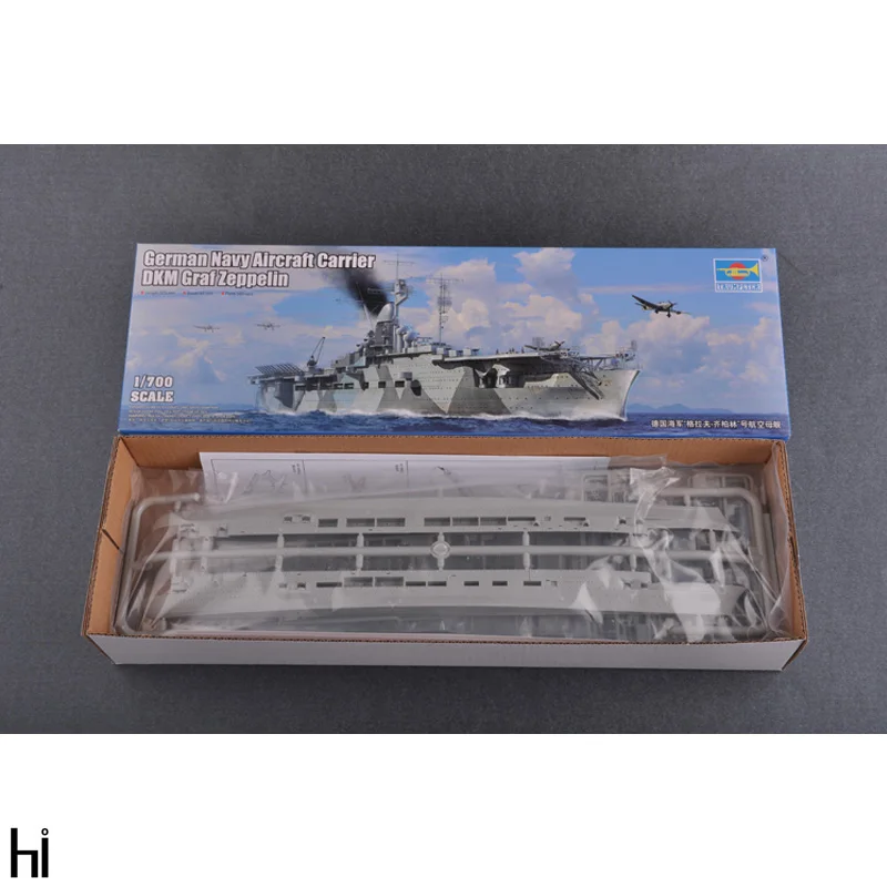 

Trumpeter 06709 1/700 German Navy Aircraft Carrier DKM Graf Zeppelin Military Ship Assembly Plastic Toy Model Building Kit