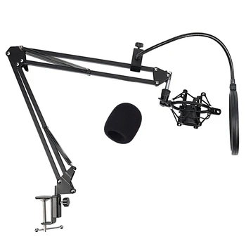 

NB-35 Microphone Scissor Arm Stand and Table Mounting Clamp & New Filter Windsn Shield & Metal Mount Kit