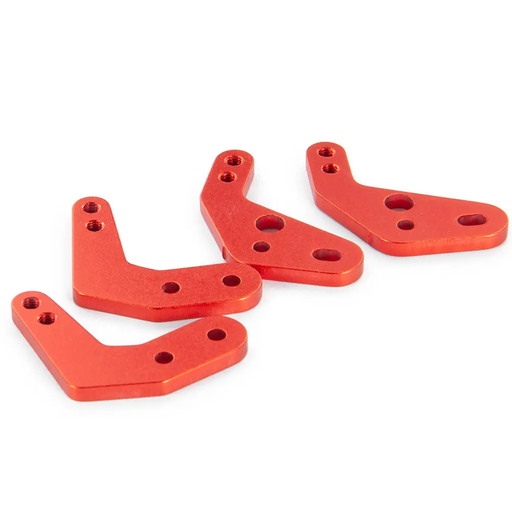 4pcs/set Alloy Shock Absorber Mount Height Angle Stand Tower For 1/10 RC Axial SCX10II - Цвет: Red