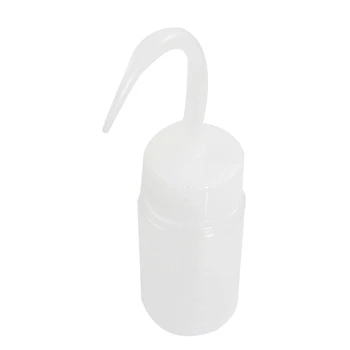 

100ml Bent Tip Cylinder Holder Oil Liquid Squeeze Bottle Clear White