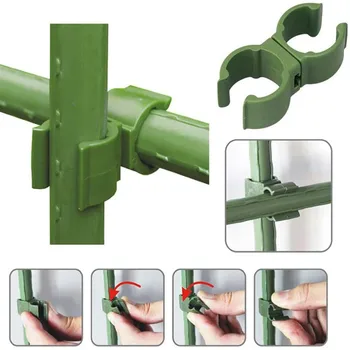 

100pcs Plastic Plant Tomato Trelliss Connectors Stake Arm Cage Stake Sturdy Home Trellises Garden Basket Plant Fixed 710