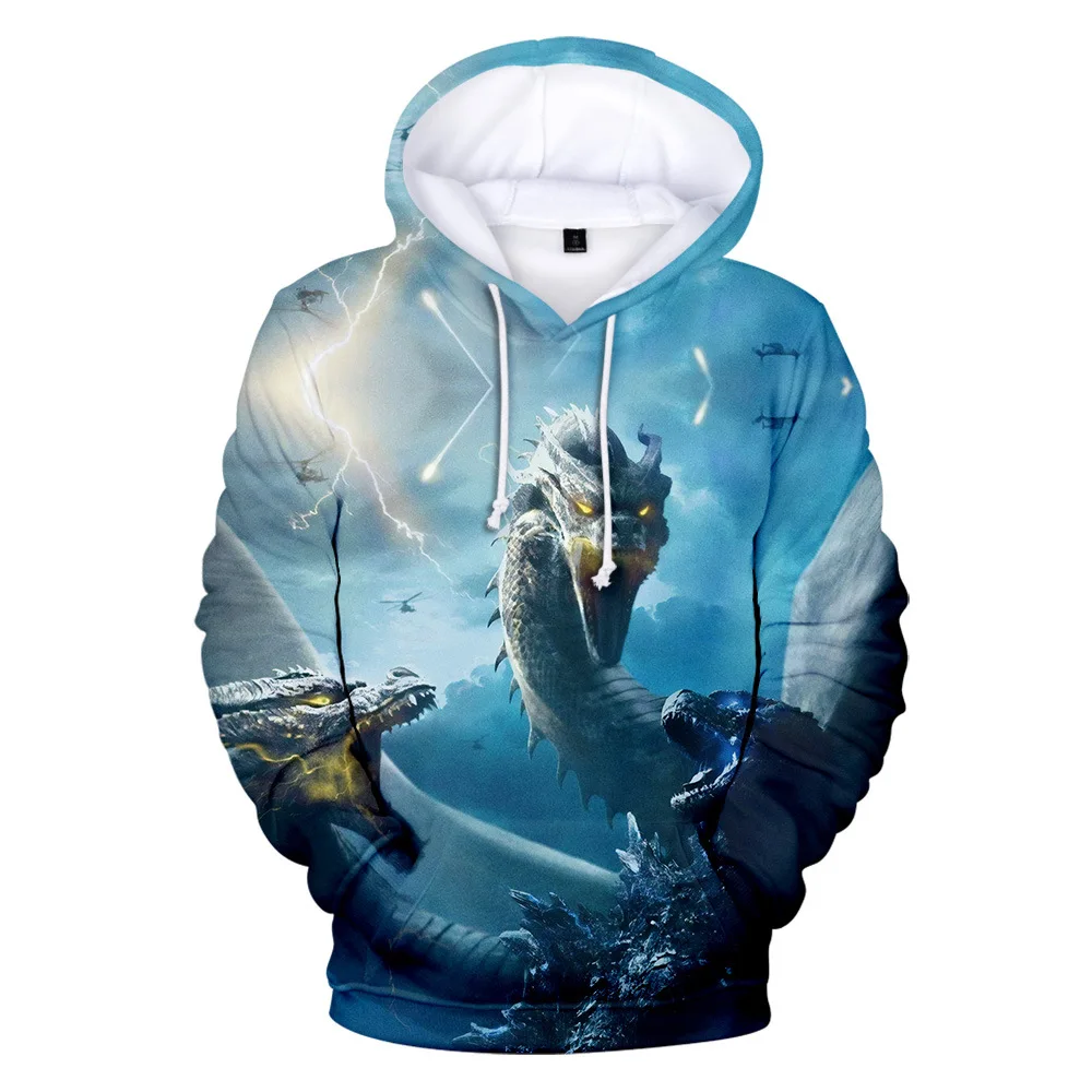 

3-20Y 2019 Newest Movie Godzilla Hoodies Kids King of The Monsters 3d Full Printed Hoodie Boys Sweatshirt Fashion Hoody Coat