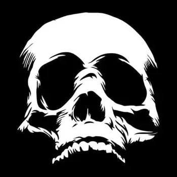 

Terrible Evil Skull Face Car Stickers Funny Motorcycle Vinyl Decals Removable Car-styling E7CA