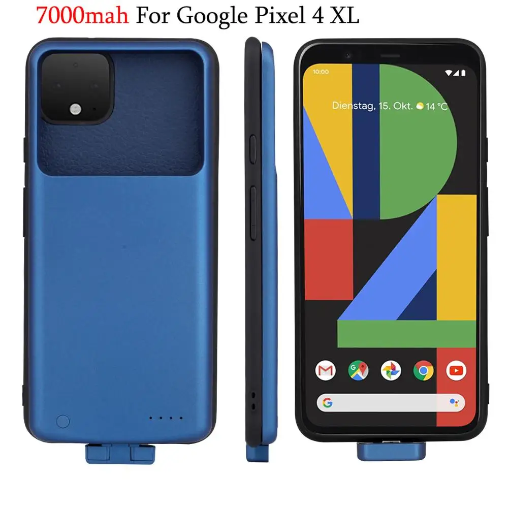 

2019 Newest 2in1 External Battery Case 7000mAh Portable Back-Up Charger Cover Case For Google Pixel 4XL rechargeable Power Bank