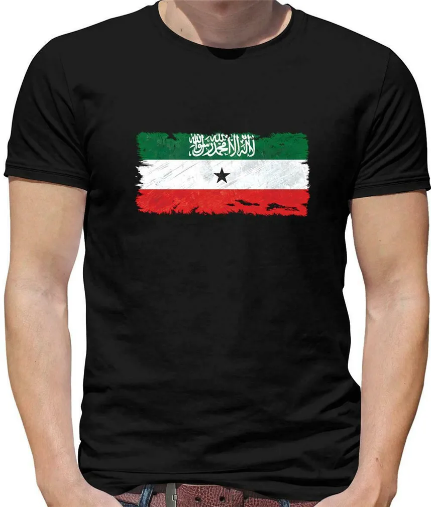 

Somaliland Flag Mens T-Shirt Somali Flags Mogadishu Country Travel Gym Tee Tshirt