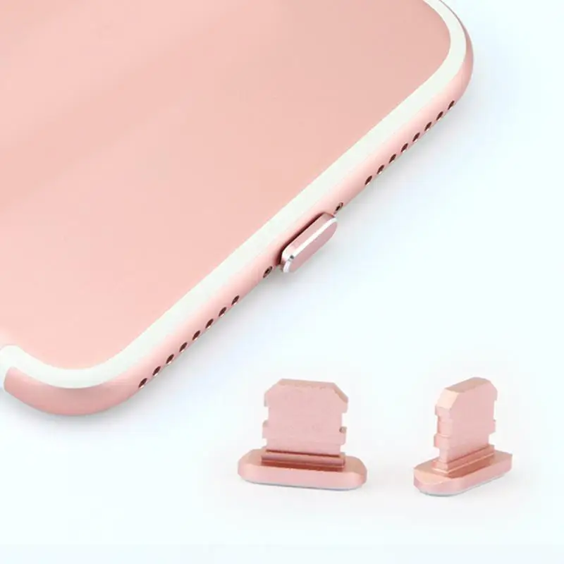 Модная металлическая кожа PC usb порт для зарядки анти заглушка от пыли зарядное устройство пробка чехол для iPhone 7
