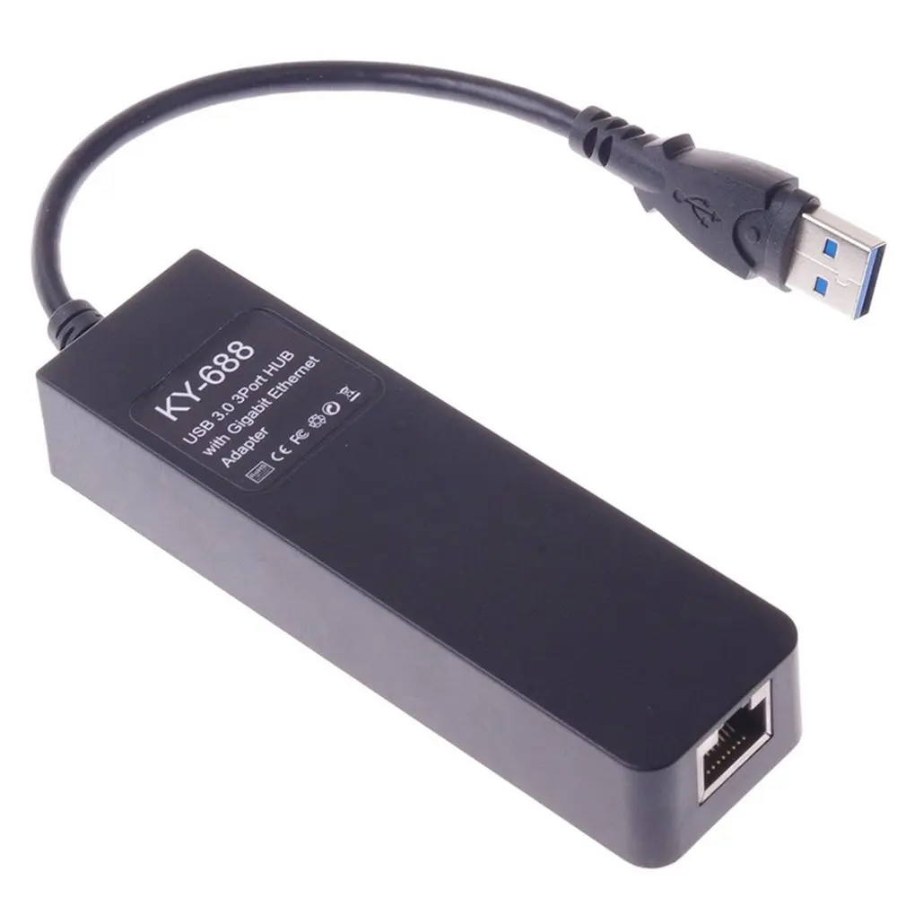 USB 3,0 к RJ45 LAN NIC+ 3 порта USB 3,0 концентратор гигабитная Сетевая интерфейсная карта U3LC01 обновление скорость сетевого соединения практичная