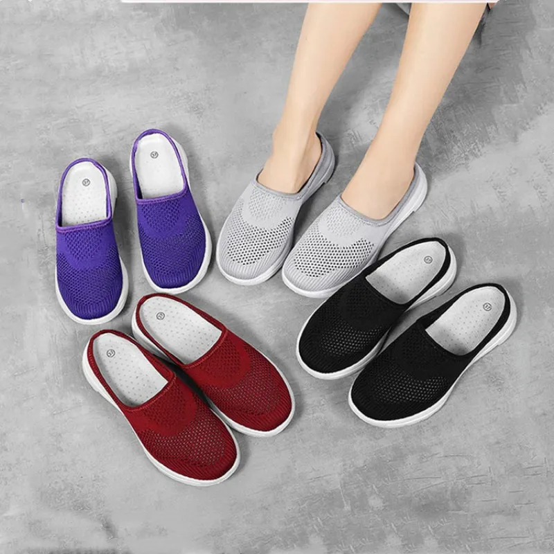 STS 2020 Women Shoes Spring Casual Breathable Flying Woven Women Shoes Light Flat Shoes Women Casual Sneakers Flats Ladies Shoes
