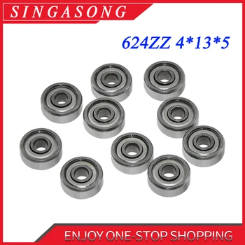 

10PCS/LOT 624 624Z 624ZZ Ball Bearing 4*13*5 mm Chrome Steel Bearing Deep Groove Steel Sealed Ball Bearings