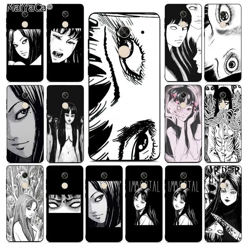 MaiYaCa японские ужасные комиксы Tomie Custom eyes Soft чехол для телефона Capa Redmi 7 8 7A 4X 6A 5 plus 6