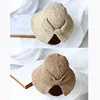 2022 Handmade 100%Raffia Bow Sun Hat Wide Brim Floppy Summer Hats For Women Beach Panama Straw Dome Bucket Hat Femme Shade Hat ► Photo 2/6