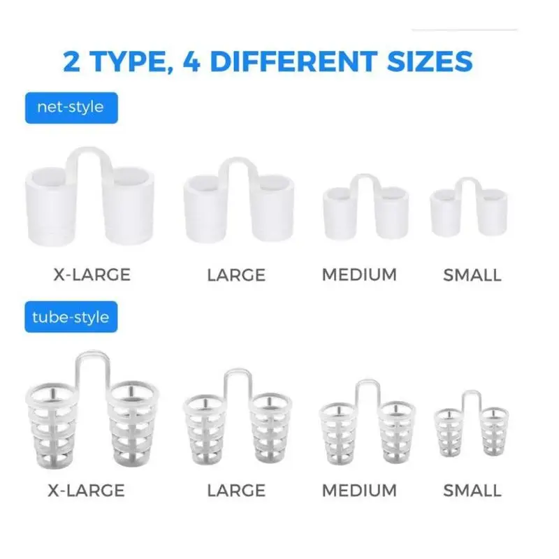 Силикагель/PE здоровый против апноэ Храп носовой зажим анти-храп дыхание помощь остановить храп устройство для сна помочь остановить храп