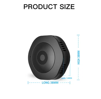 

Mini Wifi Camera IP Wireless Cam Remote Control App Support Motion Detection 150 Degree Wide Angle IR Night Vision