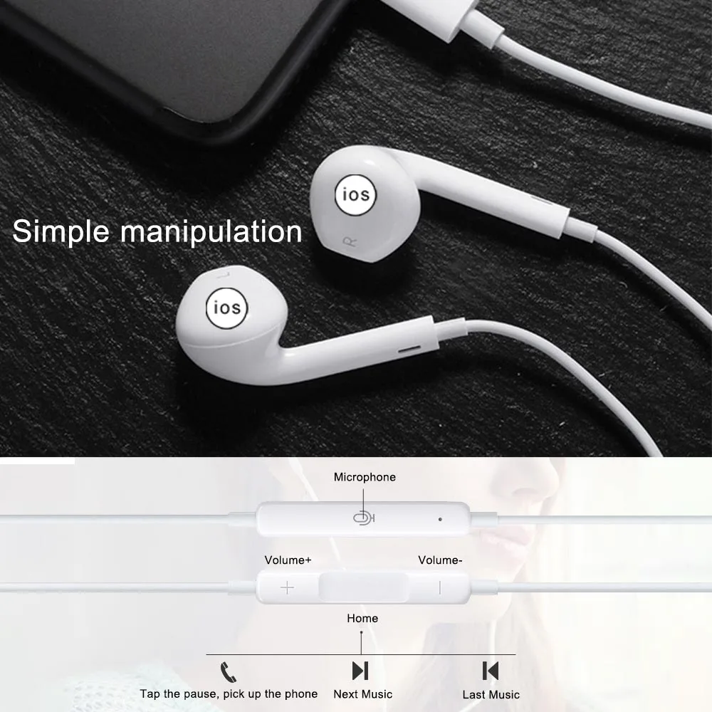 Для iPhone 7 стерео наушники с микрофоном Проводные Bluetooth Шумоподавление для 8 Plus X XS